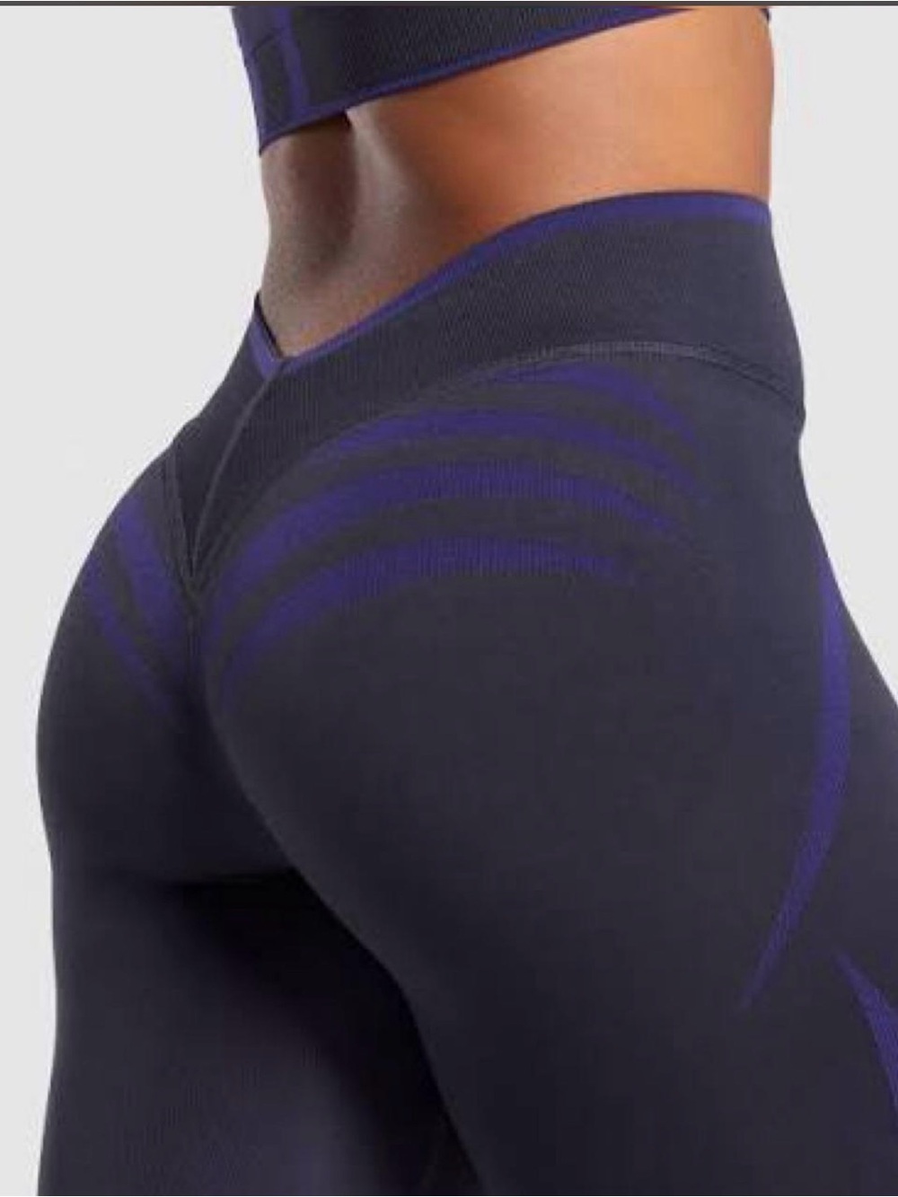 Gymshark apex lift Navy & Purple Seamless High-Waist Shorts